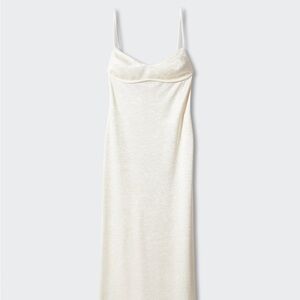 Cream Backless Dress